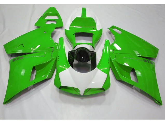 1993-2005 Glänzend Grün & Weiß Ducati 996 748 916 998 Motorrad Verkleidungen 1993-2005 Glänzend Grün & Weiß Ducati 996 748 916 998 Motorrad Verkleidungen