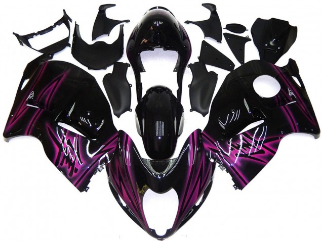 1997-2007 Custom Schwarz Gloss Mit Pink GSXR 1300 Motorrad Verkleidungen 1997-2007 Custom Schwarz Gloss Mit Pink GSXR 1300 Motorrad Verkleidungen