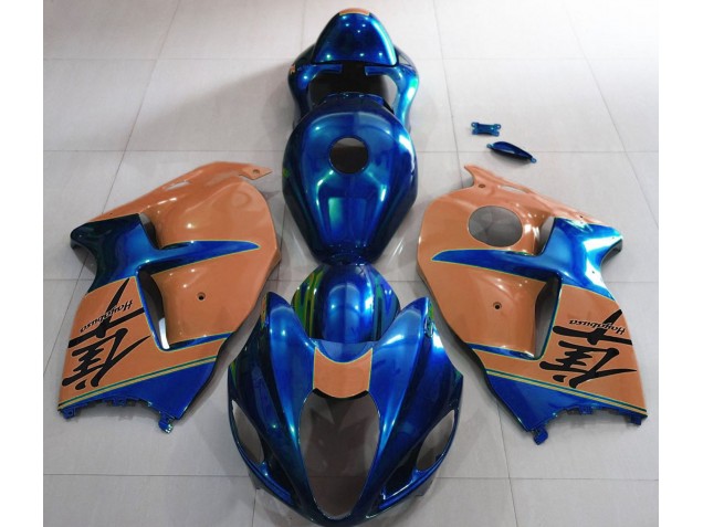 1997-2007 Glänzend Blau & Braun GSXR 1300 Motorrad Verkleidungen 1997-2007 Glänzend Blau & Braun GSXR 1300 Motorrad Verkleidungen