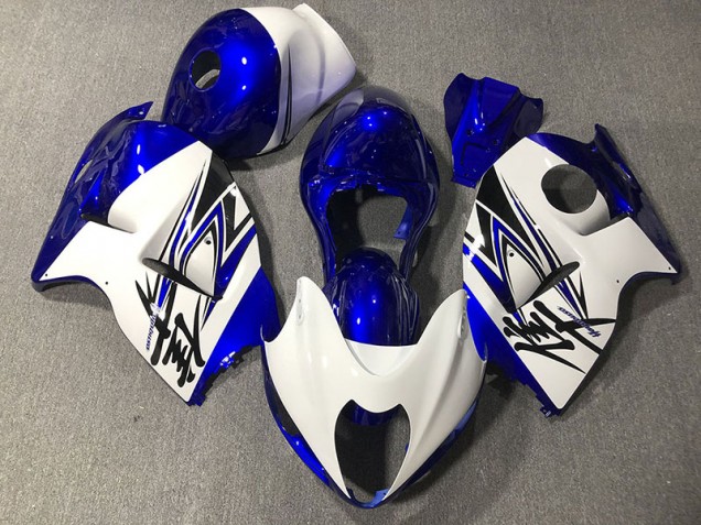 1997-2007 Glänzend Weiß & Blau GSXR 1300 Motorrad Verkleidungen 1997-2007 Glänzend Weiß & Blau GSXR 1300 Motorrad Verkleidungen