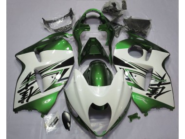 1997-2007 Glänzend Weiß & Grün GSXR 1300 Motorrad Verkleidungen