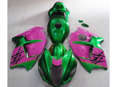 1997-2007 Glänzend Grün & Pink GSXR 1300 Motorrad Verkleidungen