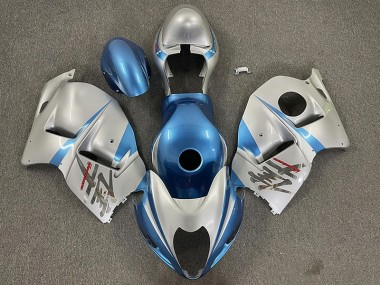 1997-2007 Glänzend Hellblau & Silber GSXR 1300 Motorrad Verkleidungen