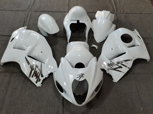 1997-2007 Glänzend Weiß OEM Stil Mit Silbernen Aufklebern GSXR 1300 Motorrad Verkleidungen 1997-2007 Glänzend Weiß OEM Stil Mit Silbernen Aufklebern GSXR 1300 Motorrad Verkleidungen