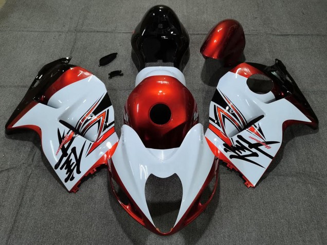 1997-2007 Glänzend Weiß & Orange GSXR 1300 Motorrad Verkleidungen 1997-2007 Glänzend Weiß & Orange GSXR 1300 Motorrad Verkleidungen