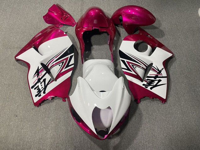 1997-2007 Glänzend Weiß & Pink GSXR 1300 Motorrad Verkleidungen 1997-2007 Glänzend Weiß & Pink GSXR 1300 Motorrad Verkleidungen