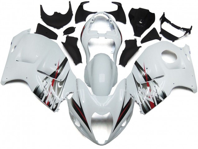 1997-2007 Glänzend Weiß & Silber Stil GSXR 1300 Motorrad Verkleidungen 1997-2007 Glänzend Weiß & Silber Stil GSXR 1300 Motorrad Verkleidungen