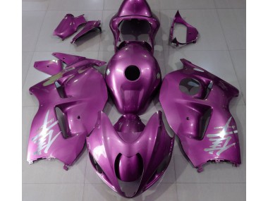 1997-2007 Glanzrosa & Silbernes Logo GSXR 1300 Motorrad Verkleidungen