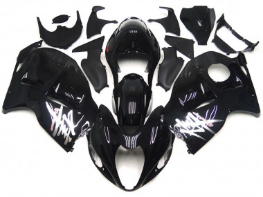 1997-2007 Schwarz Glänzend Mit Silbernen Aufklebern GSXR 1300 Motorrad Verkleidungen