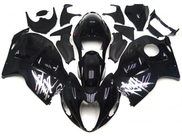 1997-2007 Schwarz Glänzend Mit Silbernen Aufklebern GSXR 1300 Motorrad Verkleidungen 1997-2007 Schwarz Glänzend Mit Silbernen Aufklebern GSXR 1300 Motorrad Verkleidungen