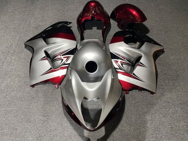 1997-2007 Silber Glänzend & Candy Red GSXR 1300 Motorrad Verkleidungen