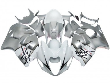 1997-2007 Silber & Glänzend Weiß OEM Stil GSXR 1300 Motorrad Verkleidungen