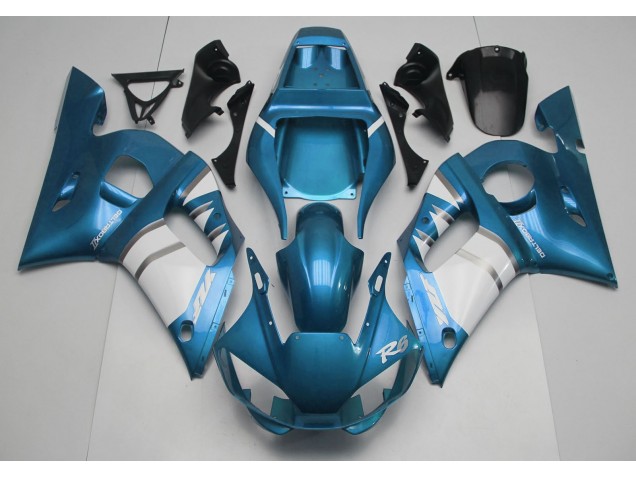 1998-2002 Hellblau & Weiß R6 Motorrad Verkleidungen 1998-2002 Hellblau & Weiß R6 Motorrad Verkleidungen