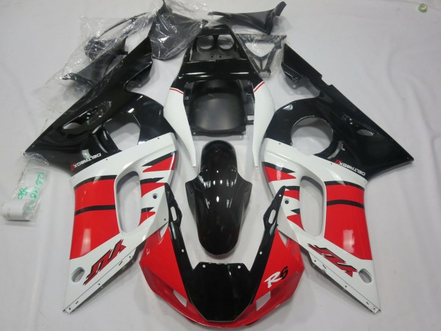 1998-2002 Rot-Weiß-Design R6 Motorrad Verkleidungen 1998-2002 Rot-Weiß-Design R6 Motorrad Verkleidungen