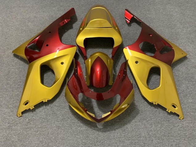 2000-2002 Gold & Rot GSXR 1000 Motorrad Verkleidungen 2000-2002 Gold & Rot GSXR 1000 Motorrad Verkleidungen