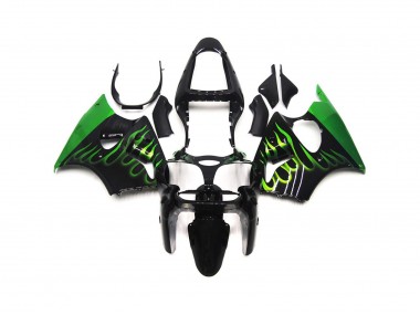 2000-2002 Grün Glänzend Flame Uni ZX6R Motorrad Verkleidungen
