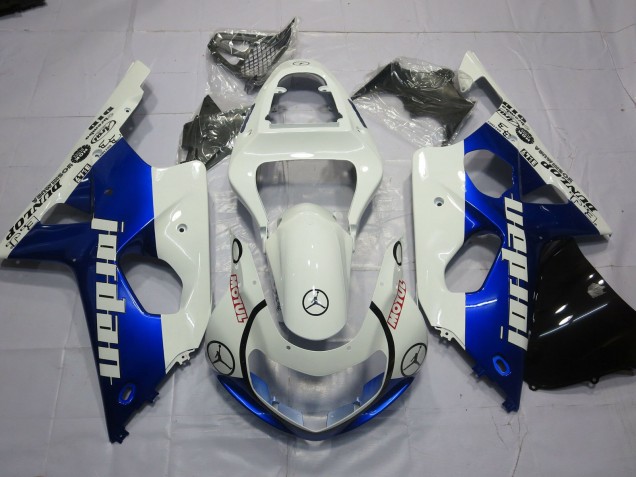 2000-2002 Jordan Blau & Weiß GSXR 1000 Motorrad Verkleidungen