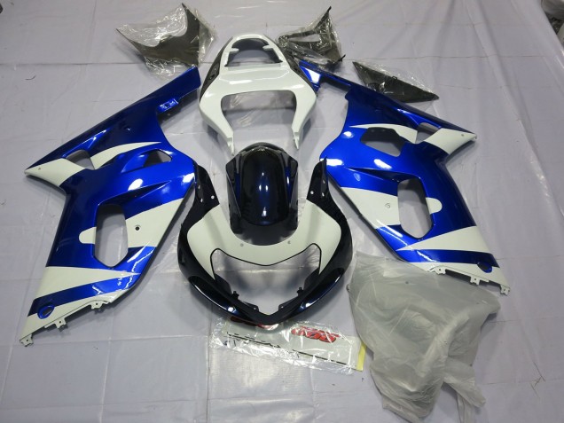 2001-2003 Blau & Weiß GSXR 600-750 Motorrad Verkleidungen 2001-2003 Blau & Weiß GSXR 600-750 Motorrad Verkleidungen