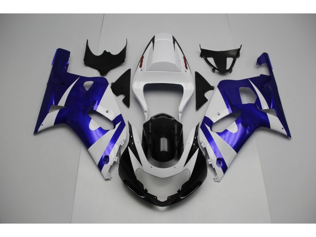 2001-2003 Weiß & Blau GSXR 600-750 Motorrad Verkleidungen 2001-2003 Weiß & Blau GSXR 600-750 Motorrad Verkleidungen