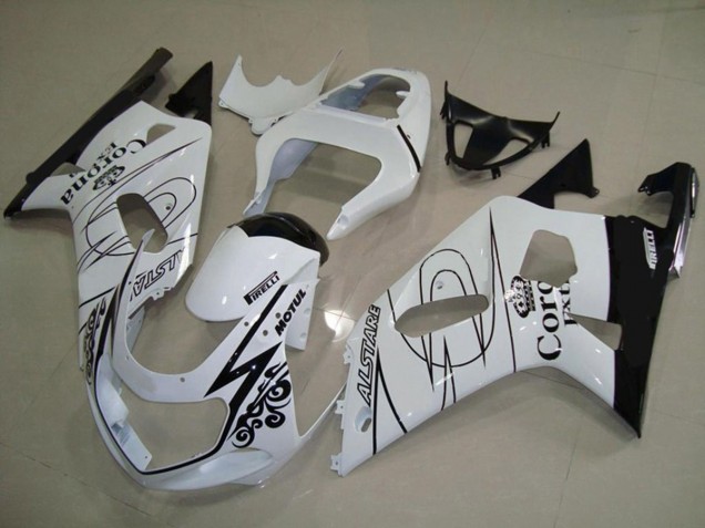 2001-2003 Weiß Corona GSXR 600-750 Motorrad Verkleidungen 2001-2003 Weiß Corona GSXR 600-750 Motorrad Verkleidungen