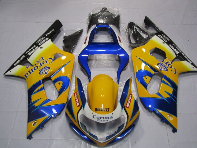 2001-2003 Gelb Corona GSXR 600-750 Motorrad Verkleidungen 2001-2003 Gelb Corona GSXR 600-750 Motorrad Verkleidungen