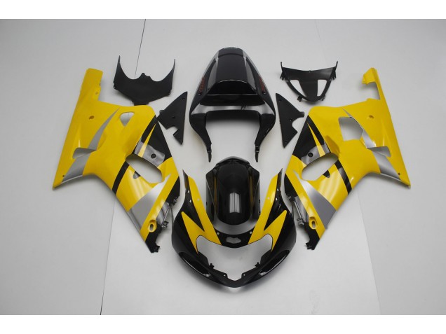 2001-2003 Gelb & Schwarz GSXR 600-750 Motorrad Verkleidungen 2001-2003 Gelb & Schwarz GSXR 600-750 Motorrad Verkleidungen