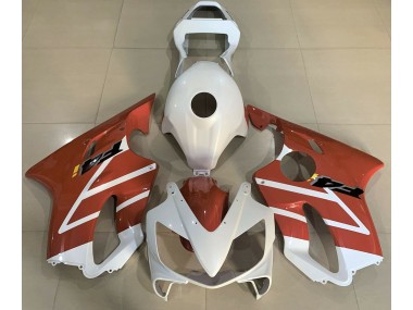 2001-2003 Glänzend Weiß & Orange CBR600 F4i Motorrad Verkleidungen
