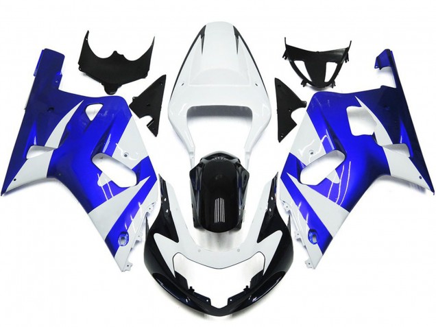 2001-2003 Leuchtend Blau & Weiß OEM Stil GSXR 600-750 Motorrad Verkleidungen 2001-2003 Leuchtend Blau & Weiß OEM Stil GSXR 600-750 Motorrad Verkleidungen