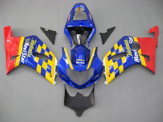 2001-2003 Movistar GSXR 600-750 Motorrad Verkleidungen 2001-2003 Movistar GSXR 600-750 Motorrad Verkleidungen