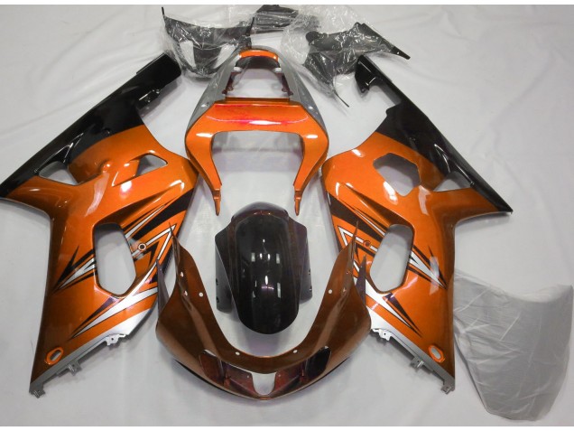 2001-2003 Orange & Silber GSXR 600-750 Motorrad Verkleidungen 2001-2003 Orange & Silber GSXR 600-750 Motorrad Verkleidungen
