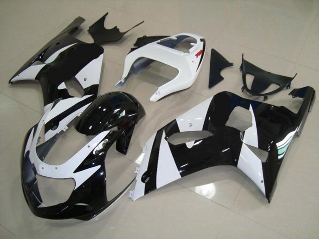 2001-2003 Weiß & Schwarz GSXR 600-750 Motorrad Verkleidungen 2001-2003 Weiß & Schwarz GSXR 600-750 Motorrad Verkleidungen