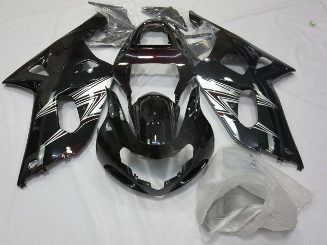 2001-2003 Schwarz Silber Glanz GSXR 600-750 Motorrad Verkleidungen 2001-2003 Schwarz Silber Glanz GSXR 600-750 Motorrad Verkleidungen