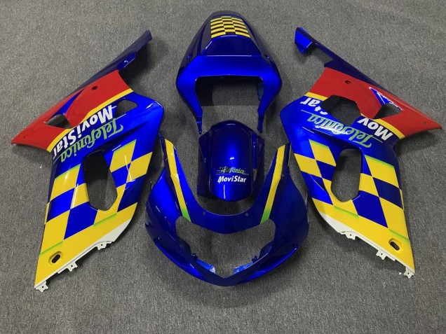 2001-2003 Telefonica GSXR 600-750 Motorrad Verkleidungen 2001-2003 Telefonica GSXR 600-750 Motorrad Verkleidungen