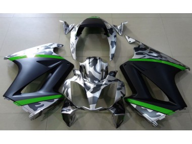 2002-2012 Grau Tarnung & Grün VFR800 Motorrad Verkleidungen