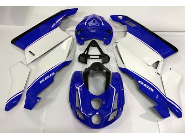 2003-2004 Weiß Blau & Schwarz Ducati 749 999 Motorrad Verkleidungen