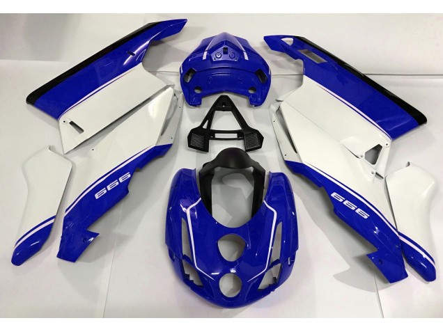 2003-2004 Weiß Blau & Schwarz Ducati 749 999 Motorrad Verkleidungen 2003-2004 Weiß Blau & Schwarz Ducati 749 999 Motorrad Verkleidungen