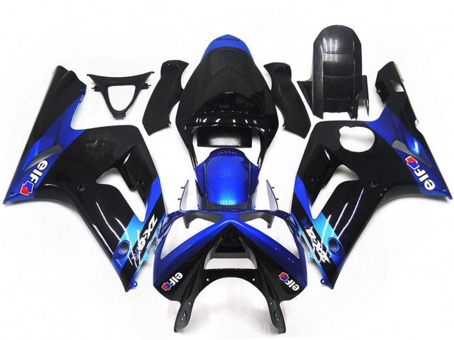 2003-2004 Blau & Schwarz Glänzend Elf ZX6R Motorrad Verkleidungen 2003-2004 Blau & Schwarz Glänzend Elf ZX6R Motorrad Verkleidungen