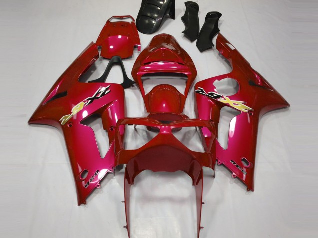 2003-2004 Candy Rot ZX6R Motorrad Verkleidungen