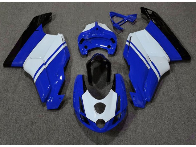 2003-2004 Glänzend Blau & Weiß Ducati 749 999 Motorrad Verkleidungen 2003-2004 Glänzend Blau & Weiß Ducati 749 999 Motorrad Verkleidungen