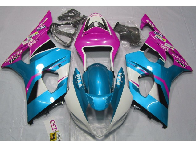2003-2004 Glänzend Blau & Matt Schwarz GSXR 1000 Motorrad Verkleidungen 2003-2004 Glänzend Blau & Matt Schwarz GSXR 1000 Motorrad Verkleidungen