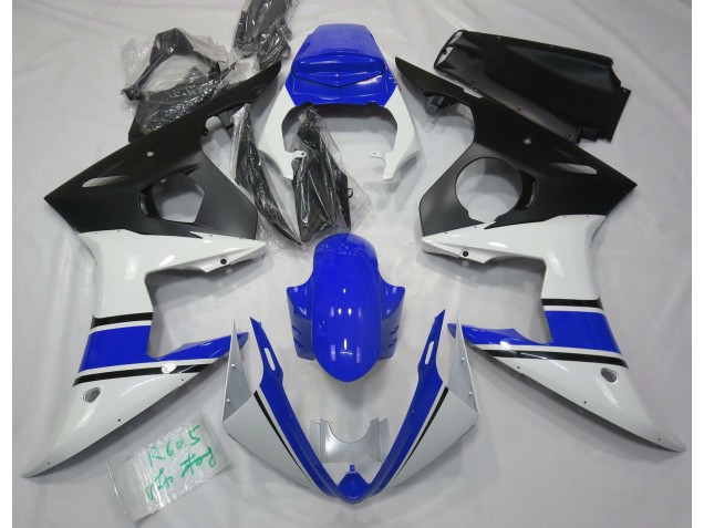 2003-2004 Glänzend Weiß & Blau R6 Motorrad Verkleidungen 2003-2004 Glänzend Weiß & Blau R6 Motorrad Verkleidungen