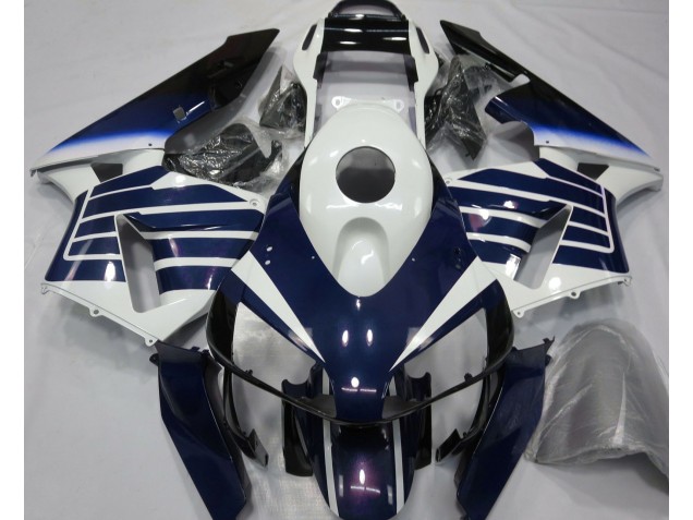 2003-2004 Glänzend Weiß & Blau Verblasst CBR600RR Motorrad Verkleidungen 2003-2004 Glänzend Weiß & Blau Verblasst CBR600RR Motorrad Verkleidungen