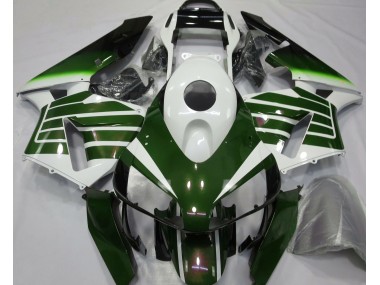 2003-2004 Glänzend Weiß & Grün Verblassen CBR600RR Motorrad Verkleidungen