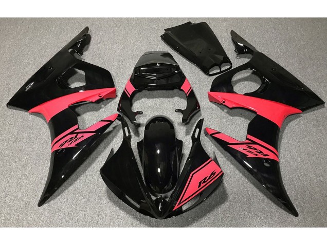2003-2004 Glänzend Schwarz & Rot R6 Motorrad Verkleidungen 2003-2004 Glänzend Schwarz & Rot R6 Motorrad Verkleidungen