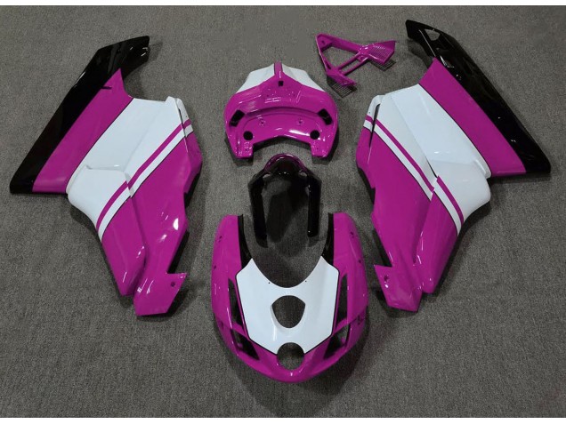 2003-2004 Glanzrosa & Weiß Ducati 749 999 Motorrad Verkleidungen 2003-2004 Glanzrosa & Weiß Ducati 749 999 Motorrad Verkleidungen