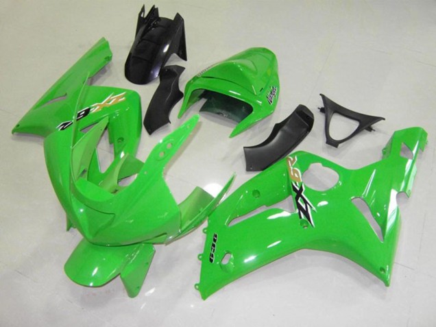 2003-2004 Grün Schwarz Cheq ZX6R Motorrad Verkleidungen 2003-2004 Grün Schwarz Cheq ZX6R Motorrad Verkleidungen