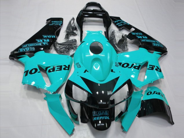 2003-2004 Hellblau Repsol CBR600RR Motorrad Verkleidungen 2003-2004 Hellblau Repsol CBR600RR Motorrad Verkleidungen