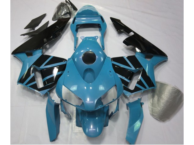 2003-2004 Hellblau & Schwarz Glänzend CBR600RR Motorrad Verkleidungen