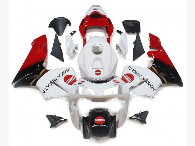 2003-2004 Konica Minolta Rot CBR600RR Motorrad Verkleidungen 2003-2004 Konica Minolta Rot CBR600RR Motorrad Verkleidungen