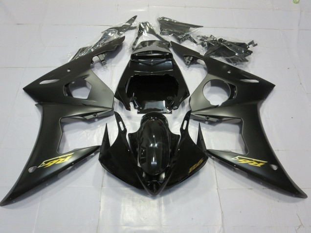 2003-2004 Matt Schwarz Gold R6 Motorrad Verkleidungen 2003-2004 Matt Schwarz Gold R6 Motorrad Verkleidungen
